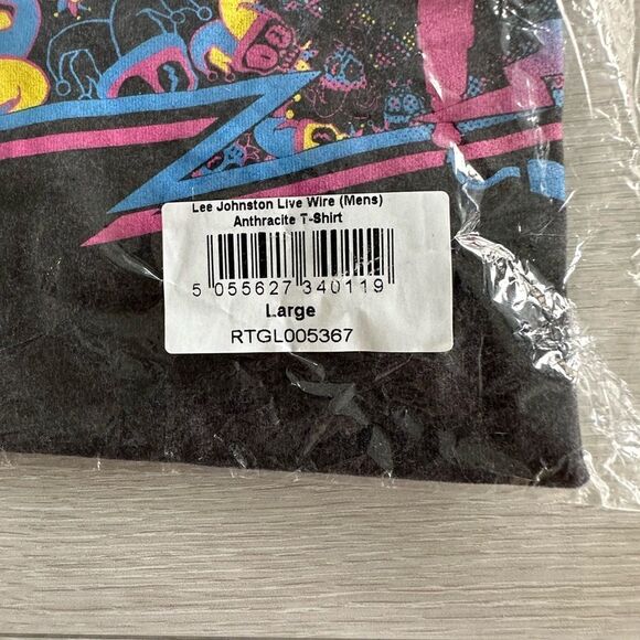 Red Torpedo Lee Johnston Live Wire Anthracite Tee Black L NWT‎ IN PACKAGING - Picture 7 of 7
